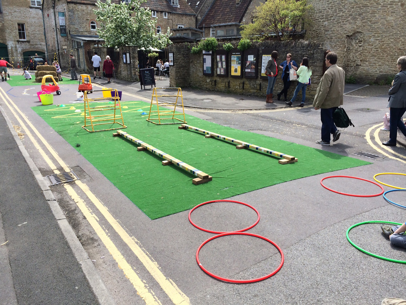A proposal to build an obstacle course in the centre of Frome.