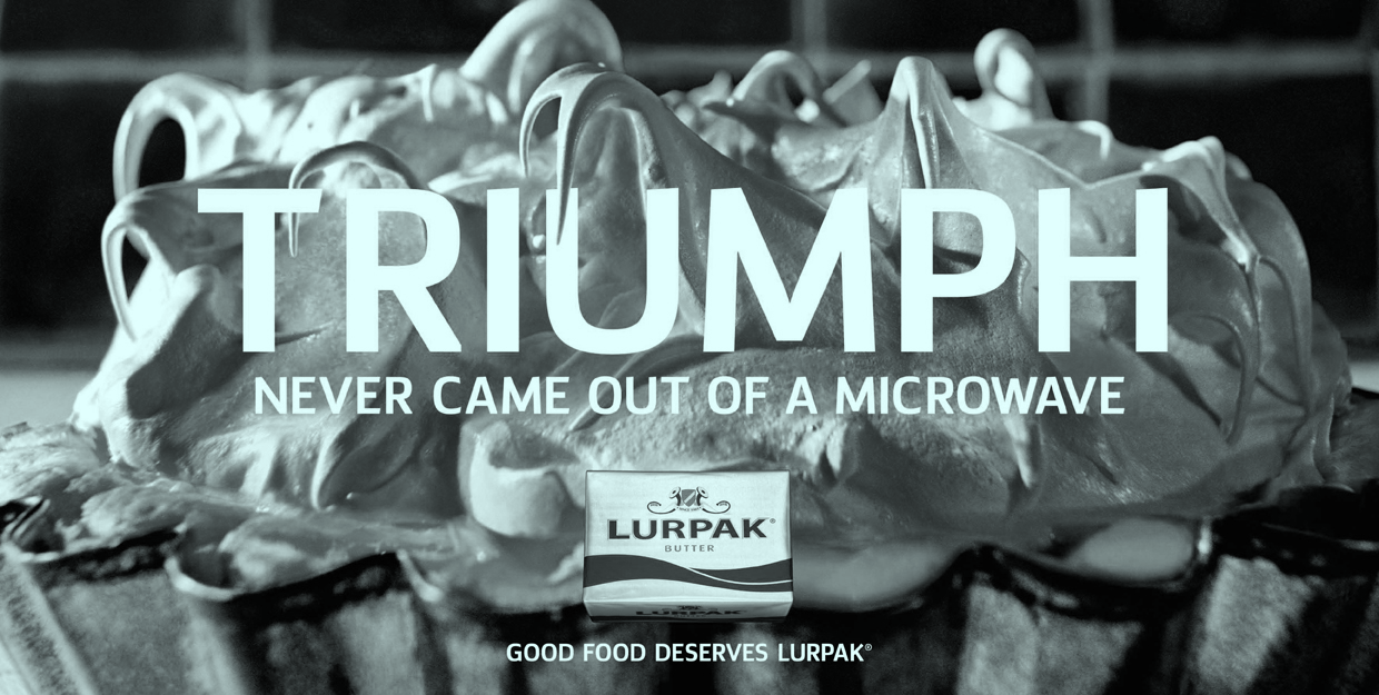 Lurpak: the tone comes from their point of view.