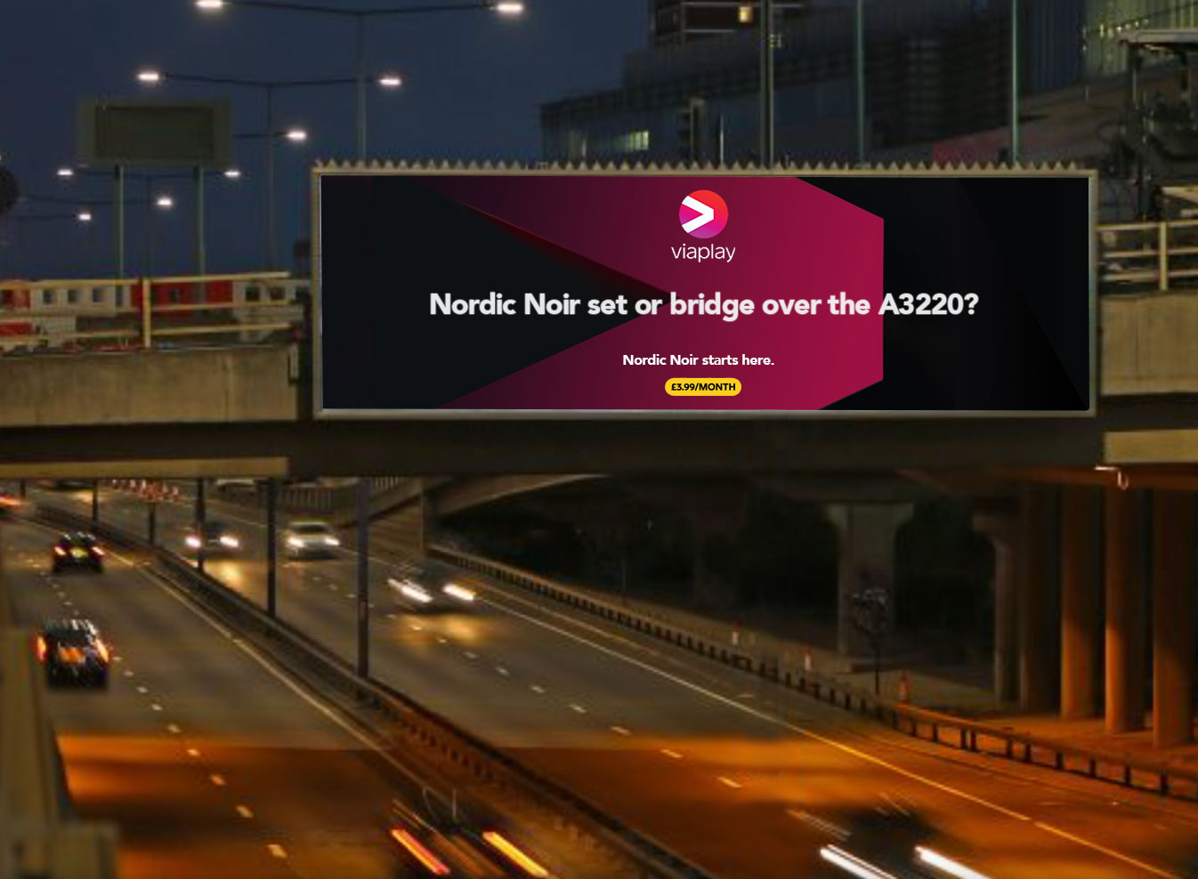 Nordic Noir set of bridge over the A3220